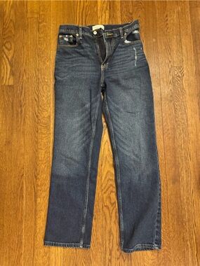 Abercrombie & Fitch Straight Leg Dark Blue Jeans